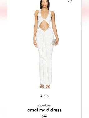 superdown White Scoop Neck Tank